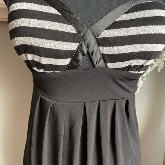 Guess Jeans Black and Silver Spaghetti strap dress Size Small - Picture 4 of 17